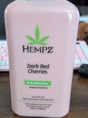 Hempz Dark Red Cherries Pink Body Moisturizer 48 Hour Hydration